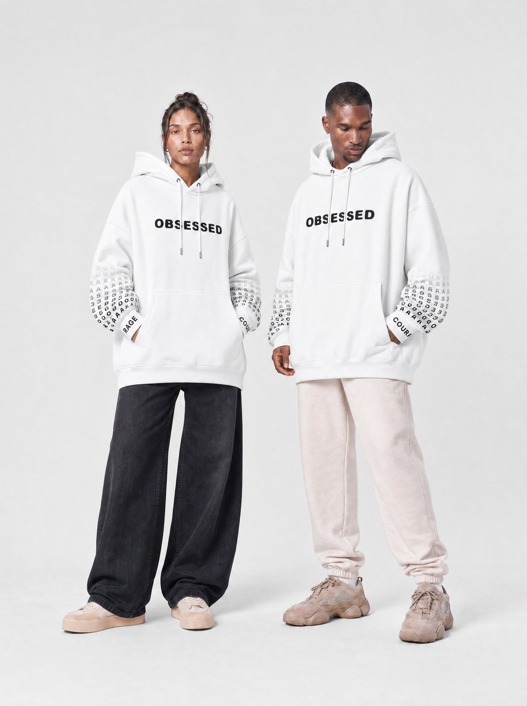 Baggy Hoodie Oversized Fit "Vanguard" White