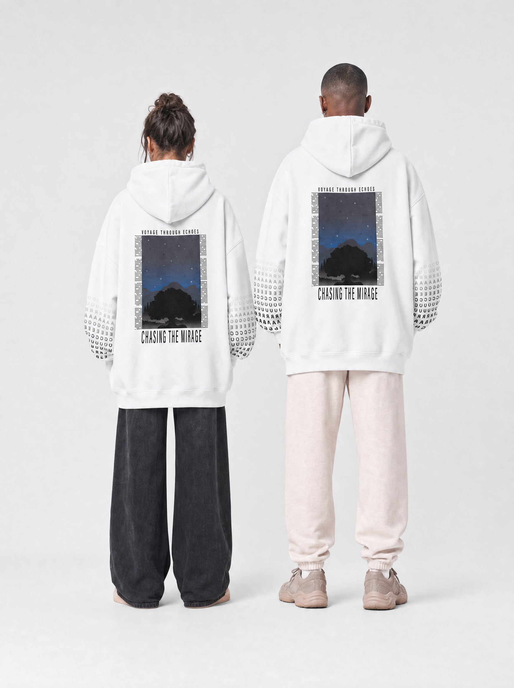 Baggy Hoodie Oversized Fit "Vanguard" White