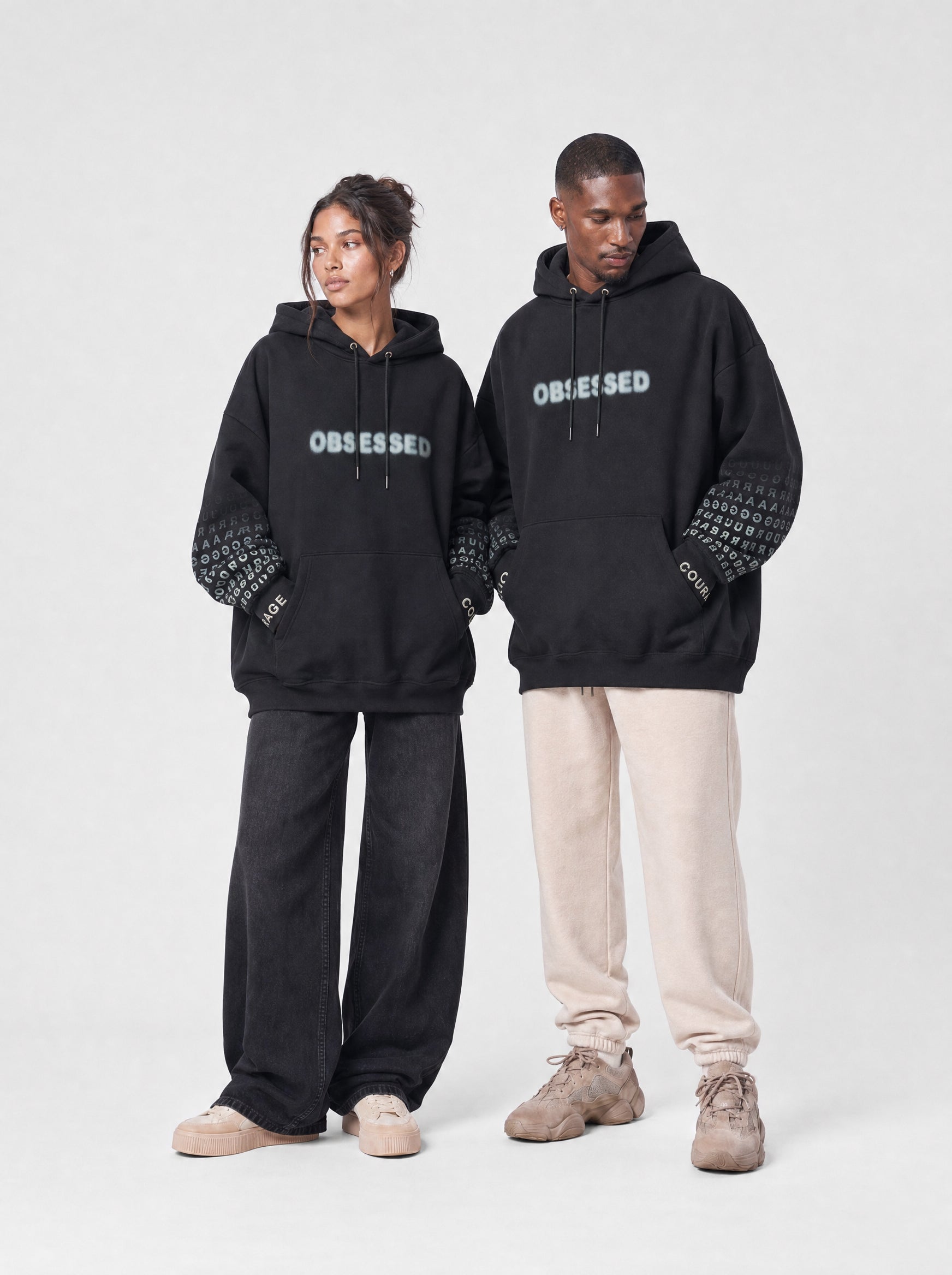 Baggy Hoodie Oversized Fit "Vanguard" Black