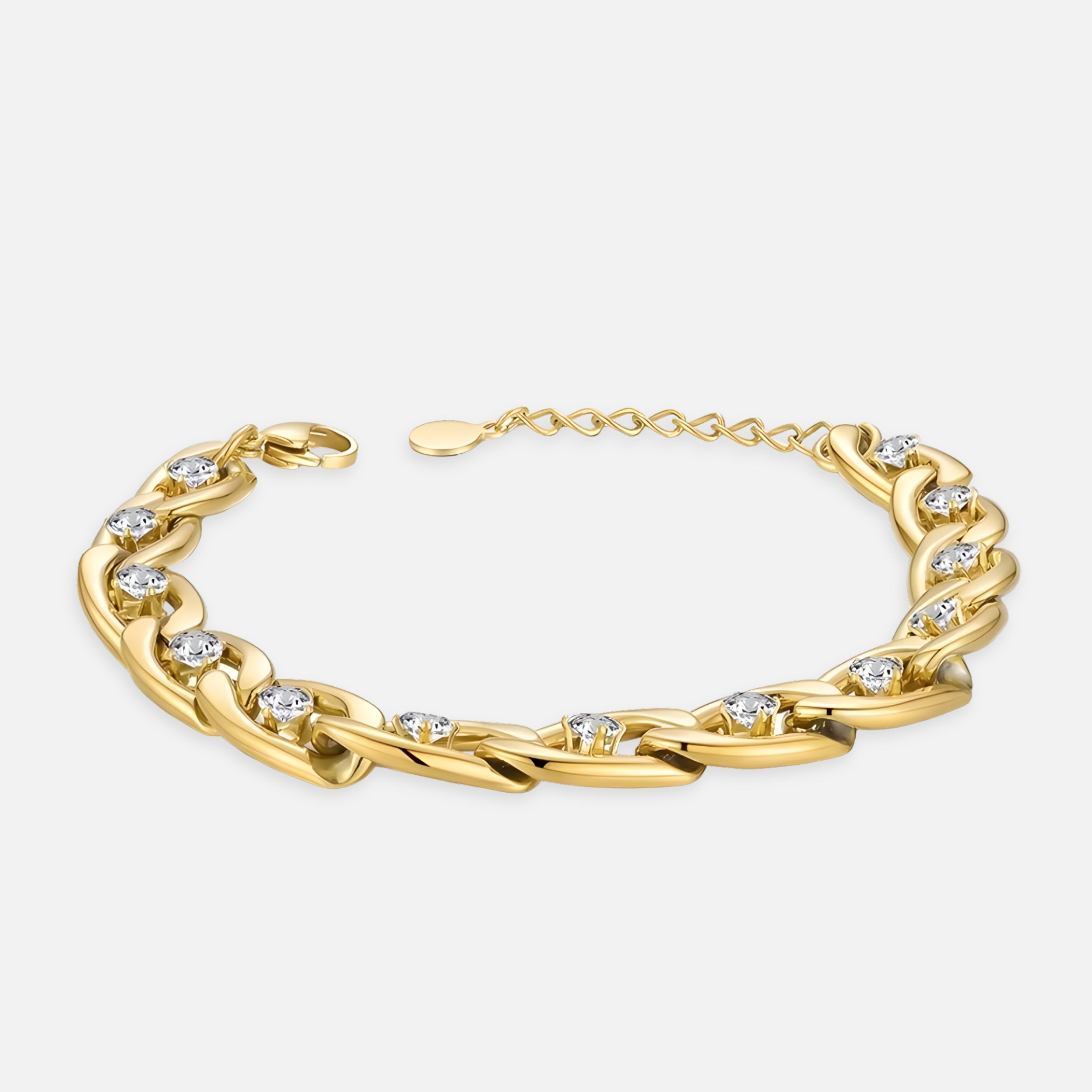 Dazzle Crystal Chain Bracelet