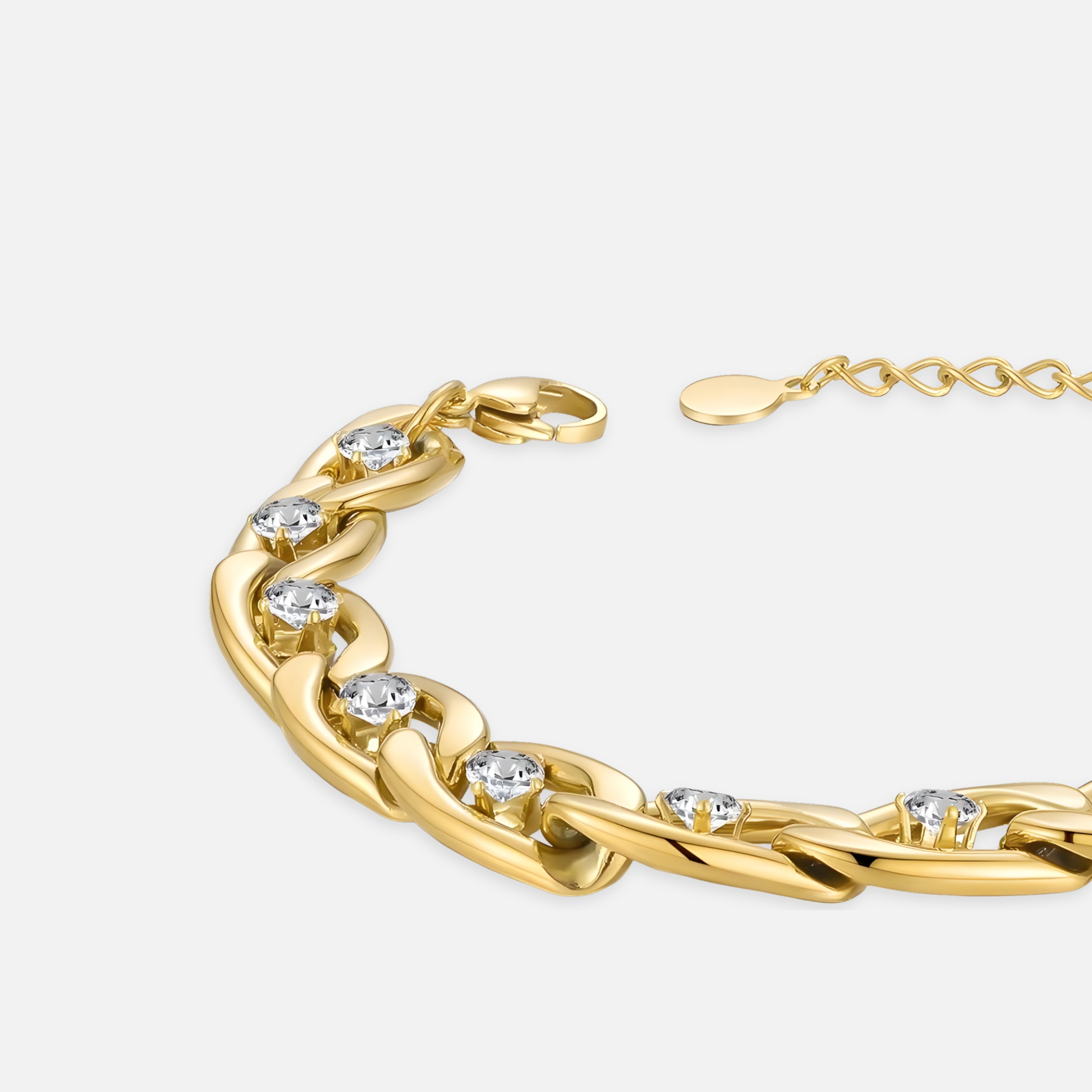 Dazzle Crystal Chain Bracelet