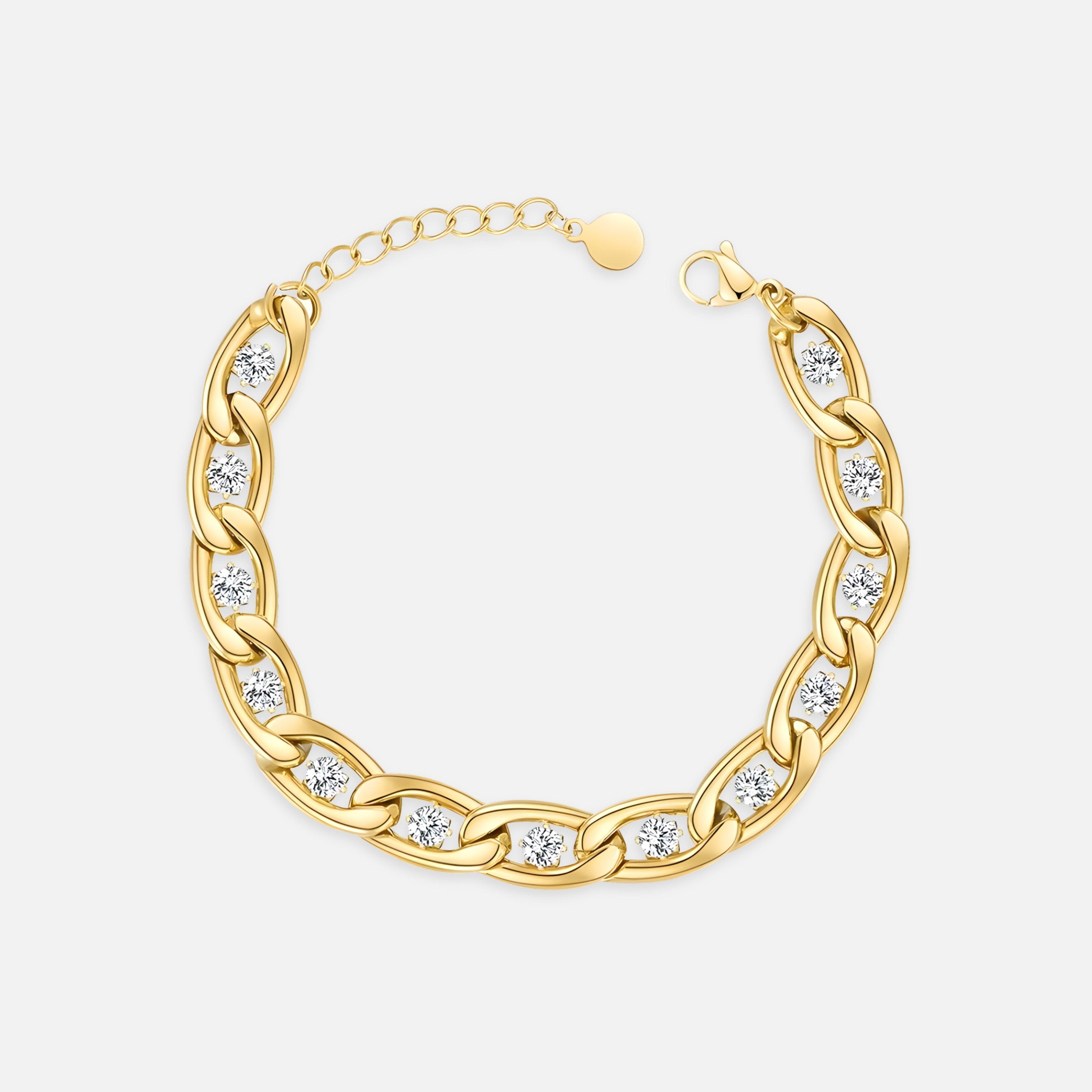 Dazzle Crystal Chain Bracelet