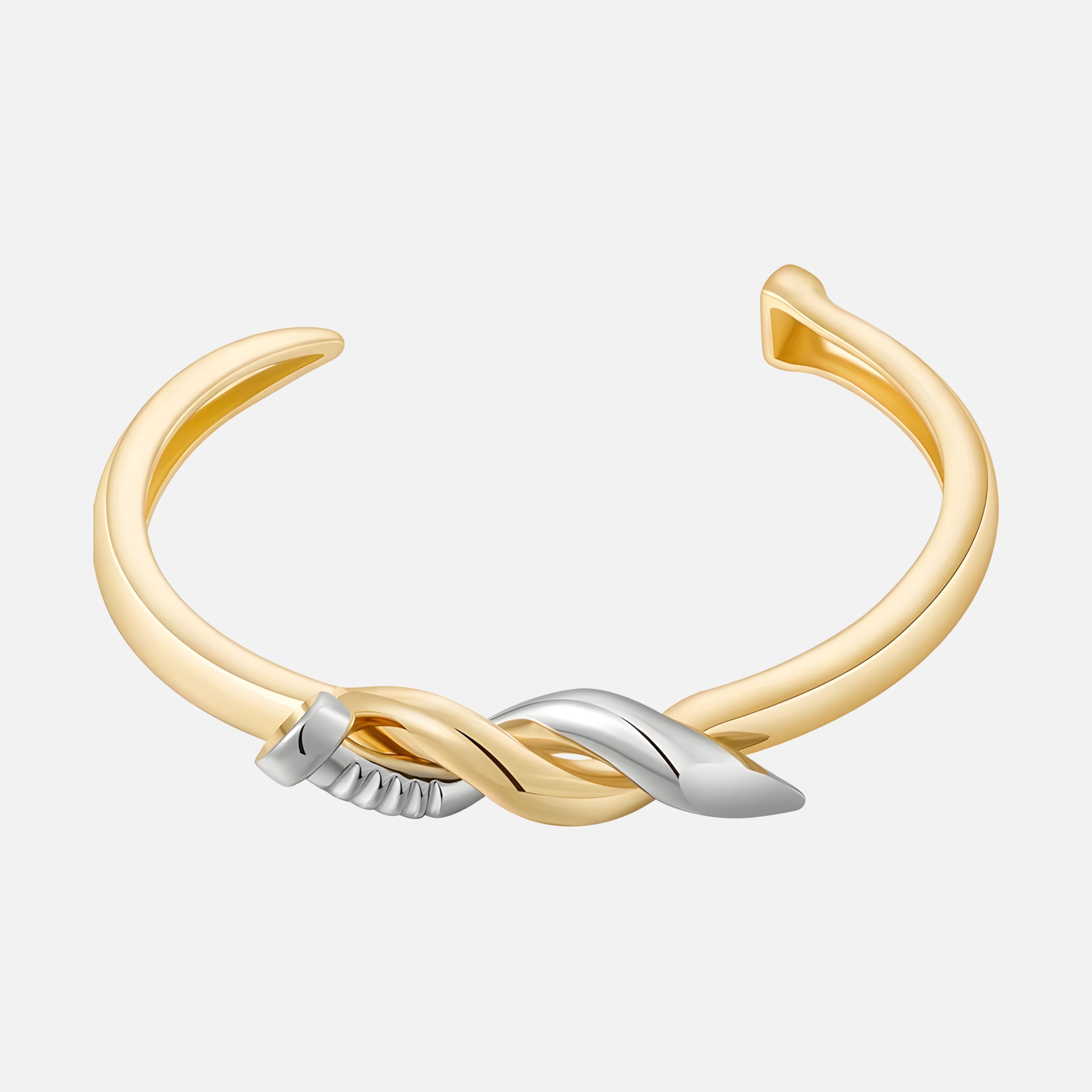 Screw Knot Open Cuff Bangle