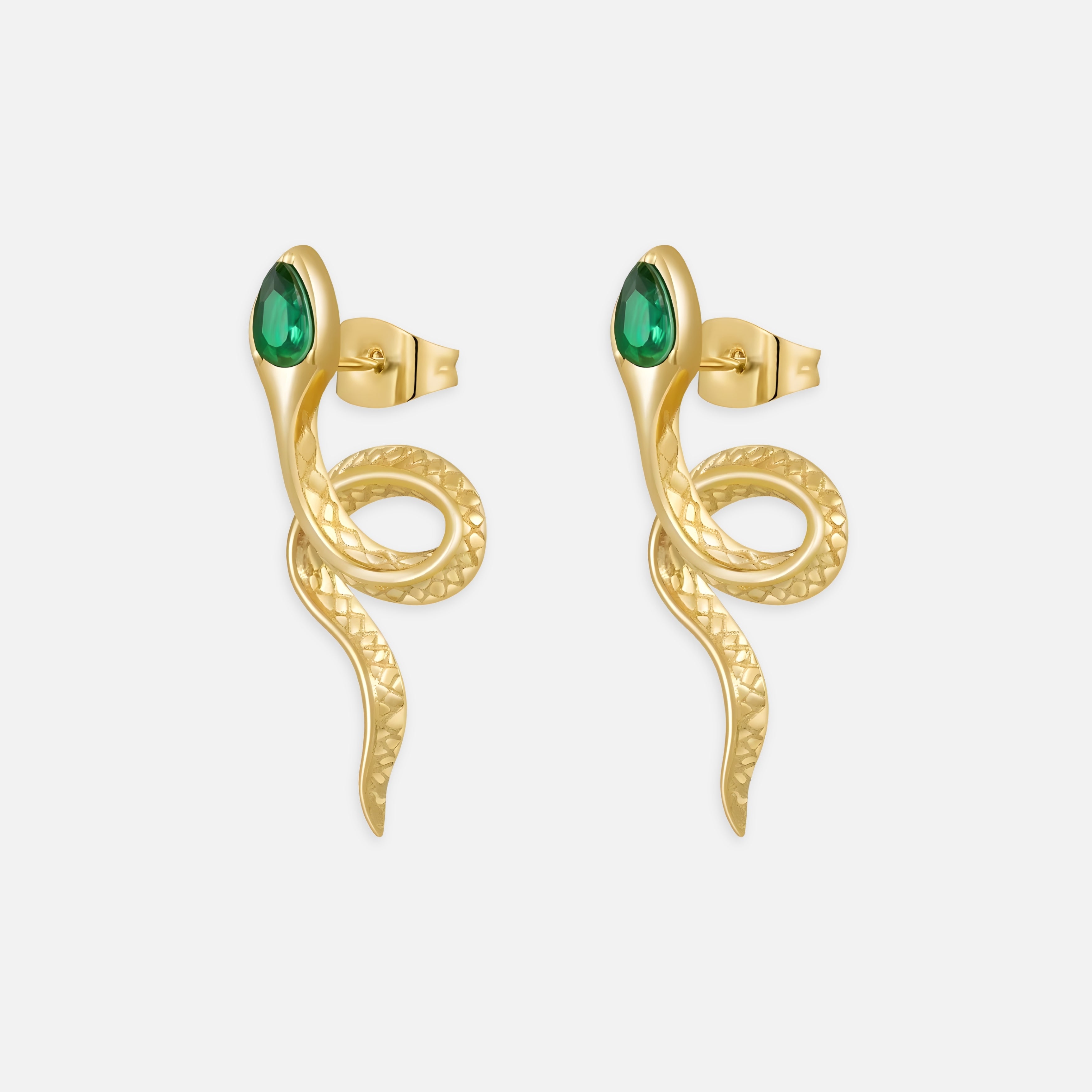 Serpent Zircon Earrings