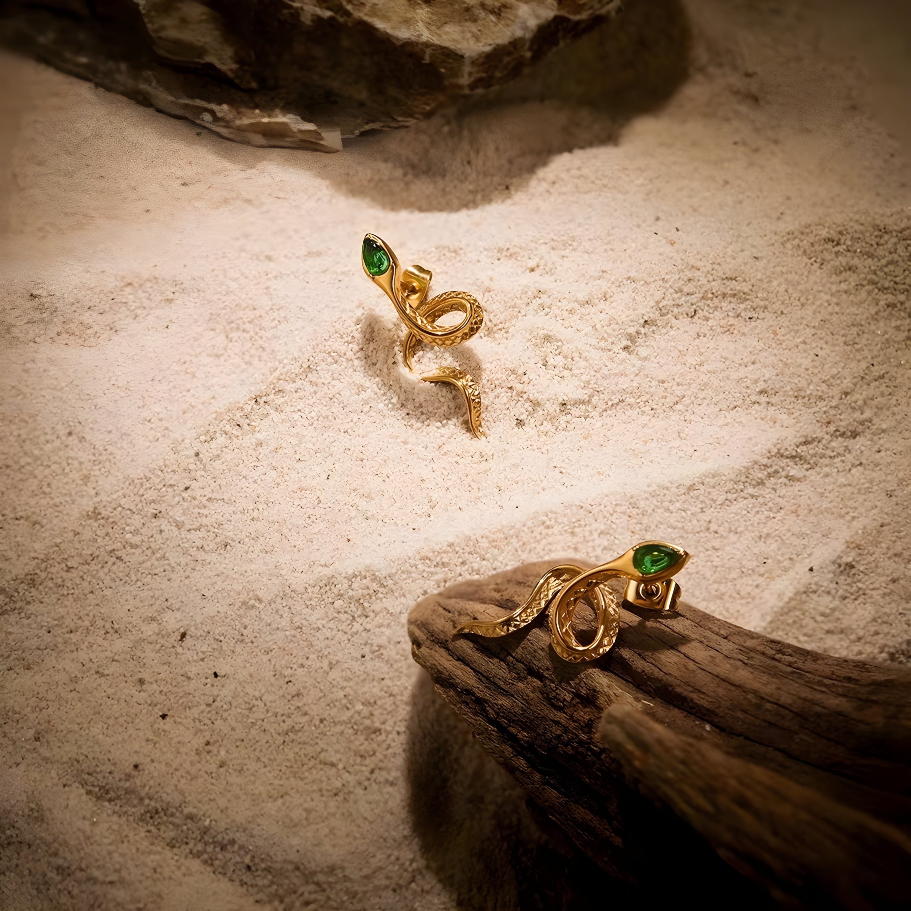 Serpent Zircon Earrings