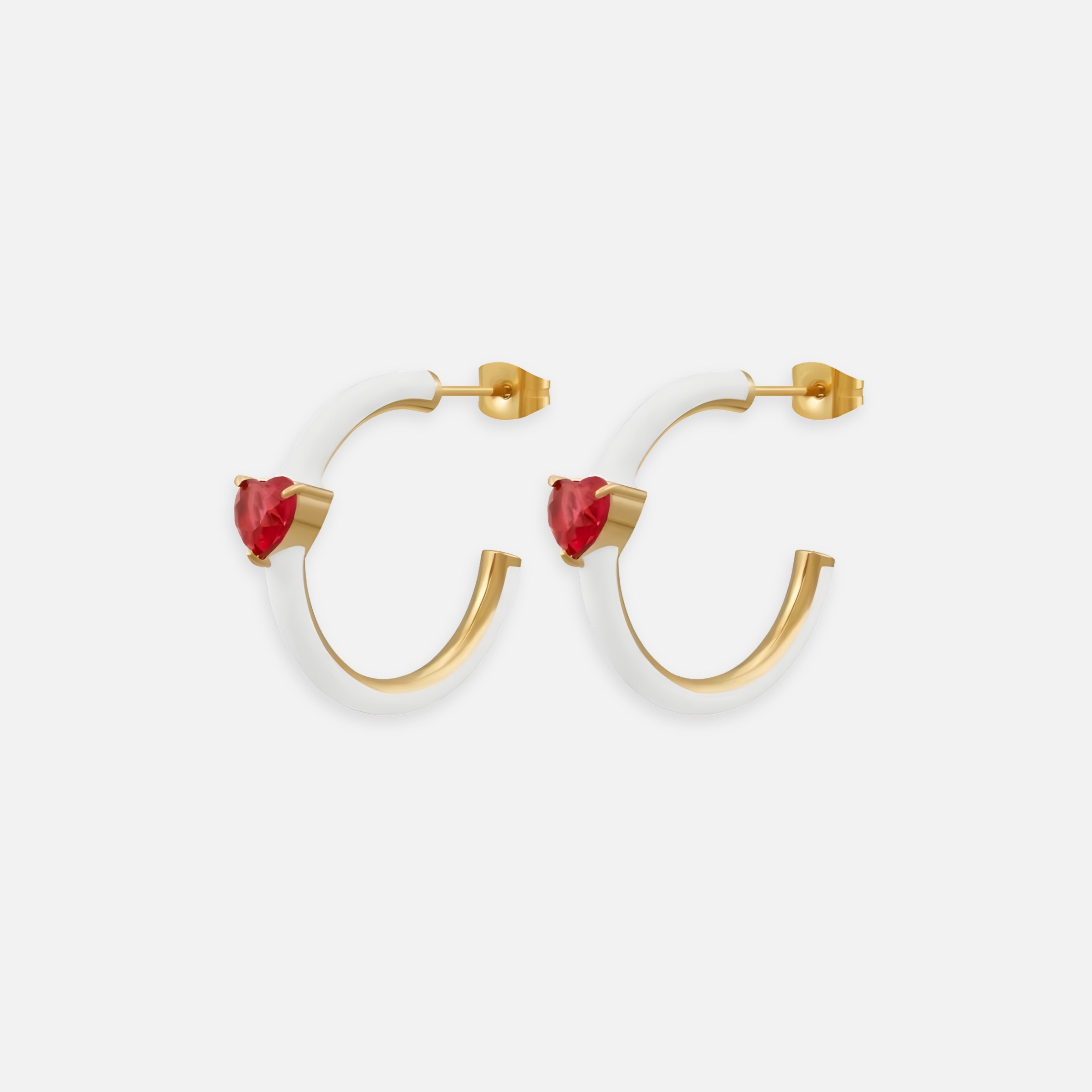 Amora Heart Gold Earrings