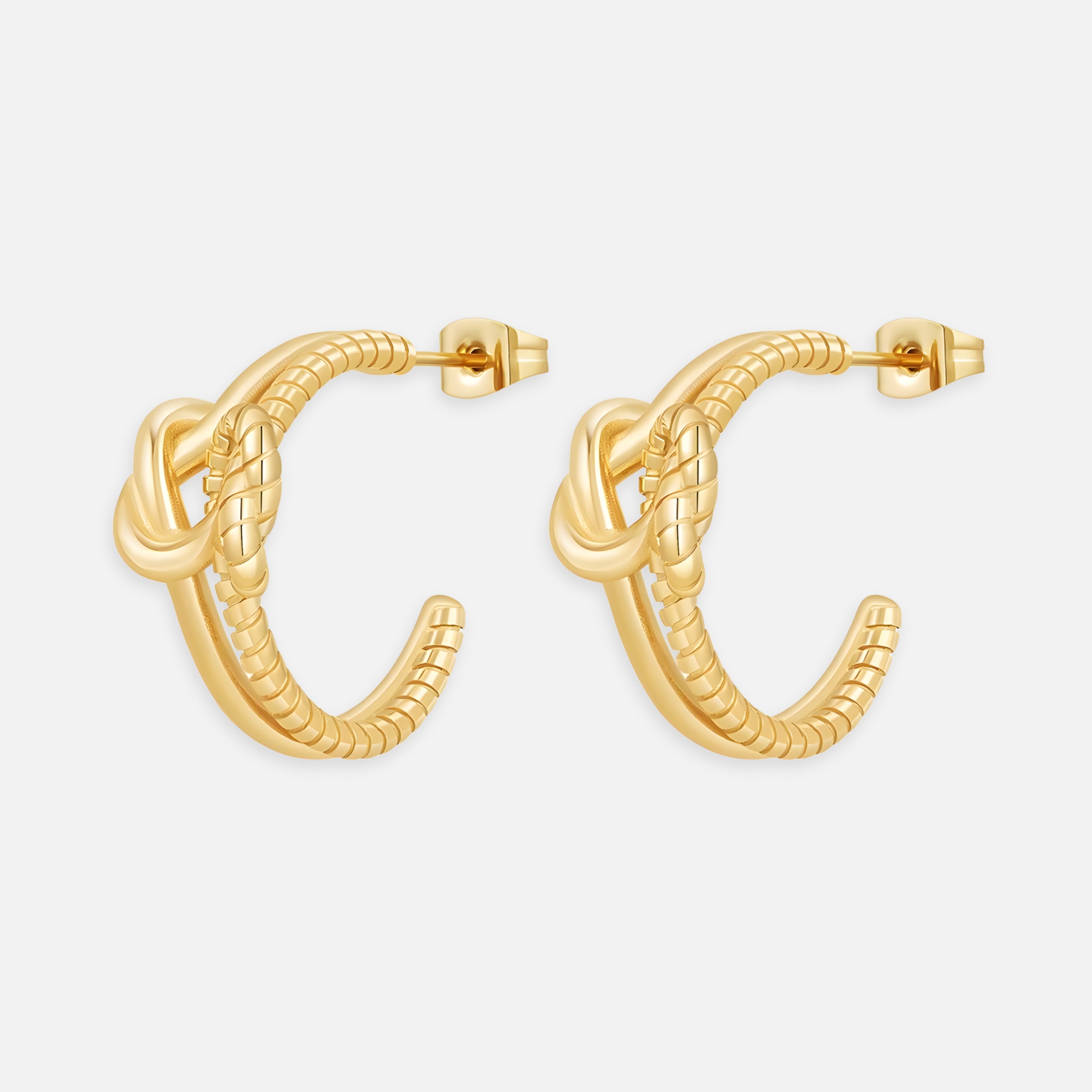 CordaTwist Gold Earrings