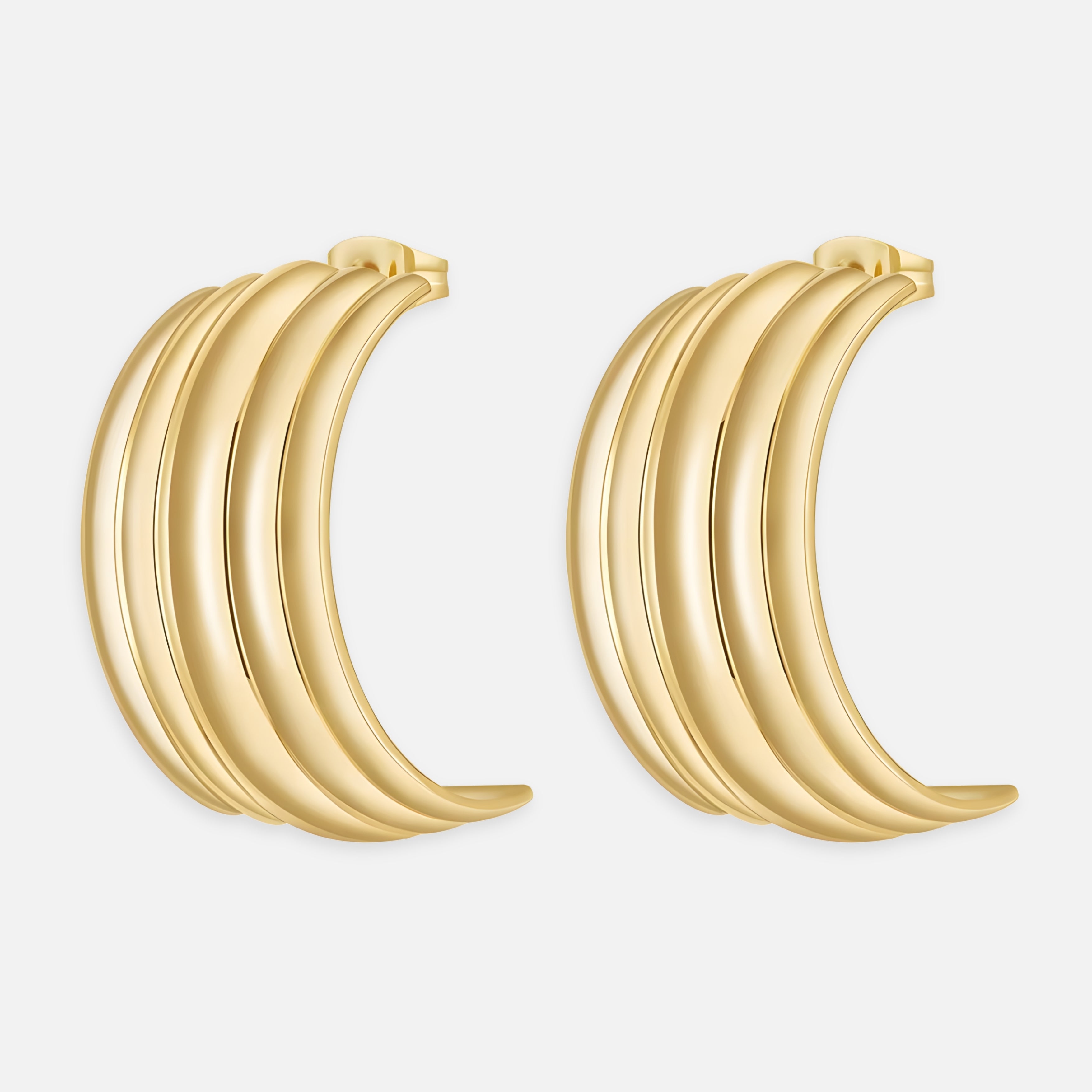 Rhea Curve Hoop Earrings