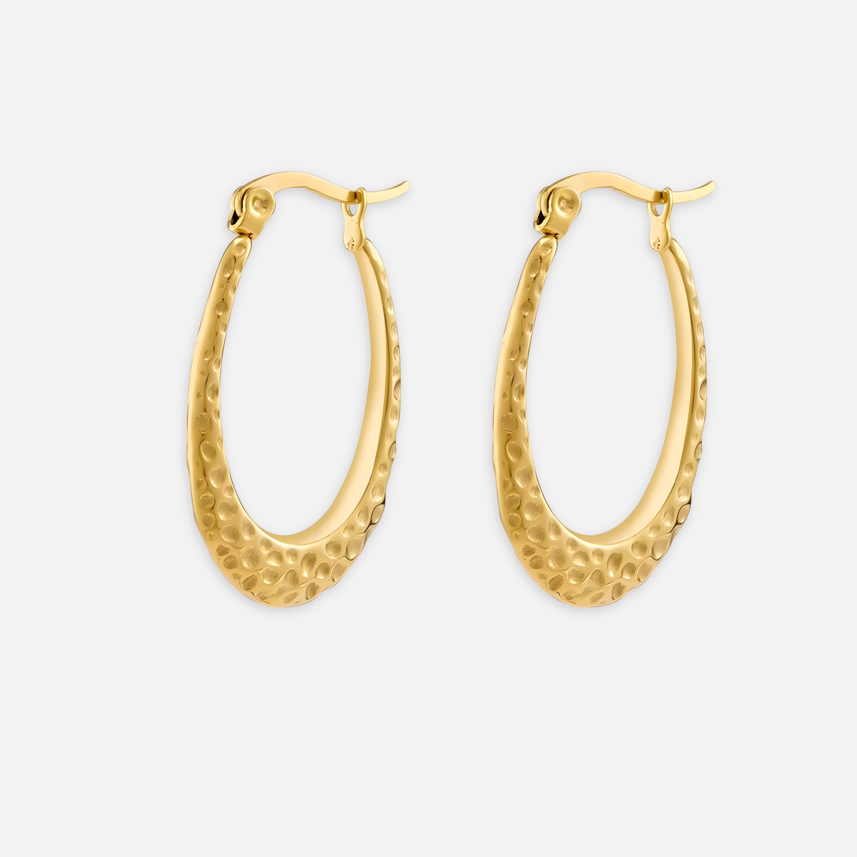 Texture Hoop Earrings