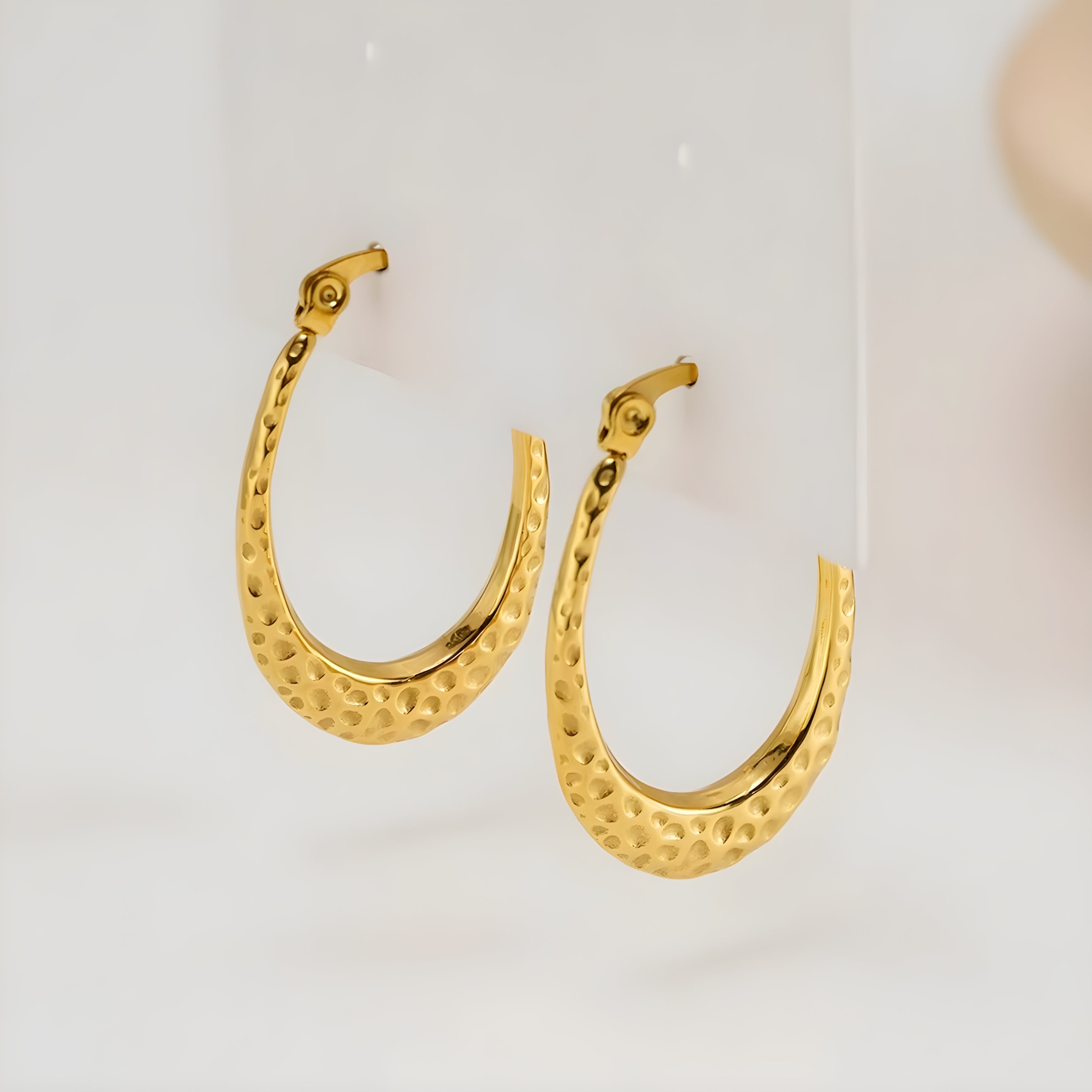 Texture Hoop Earrings
