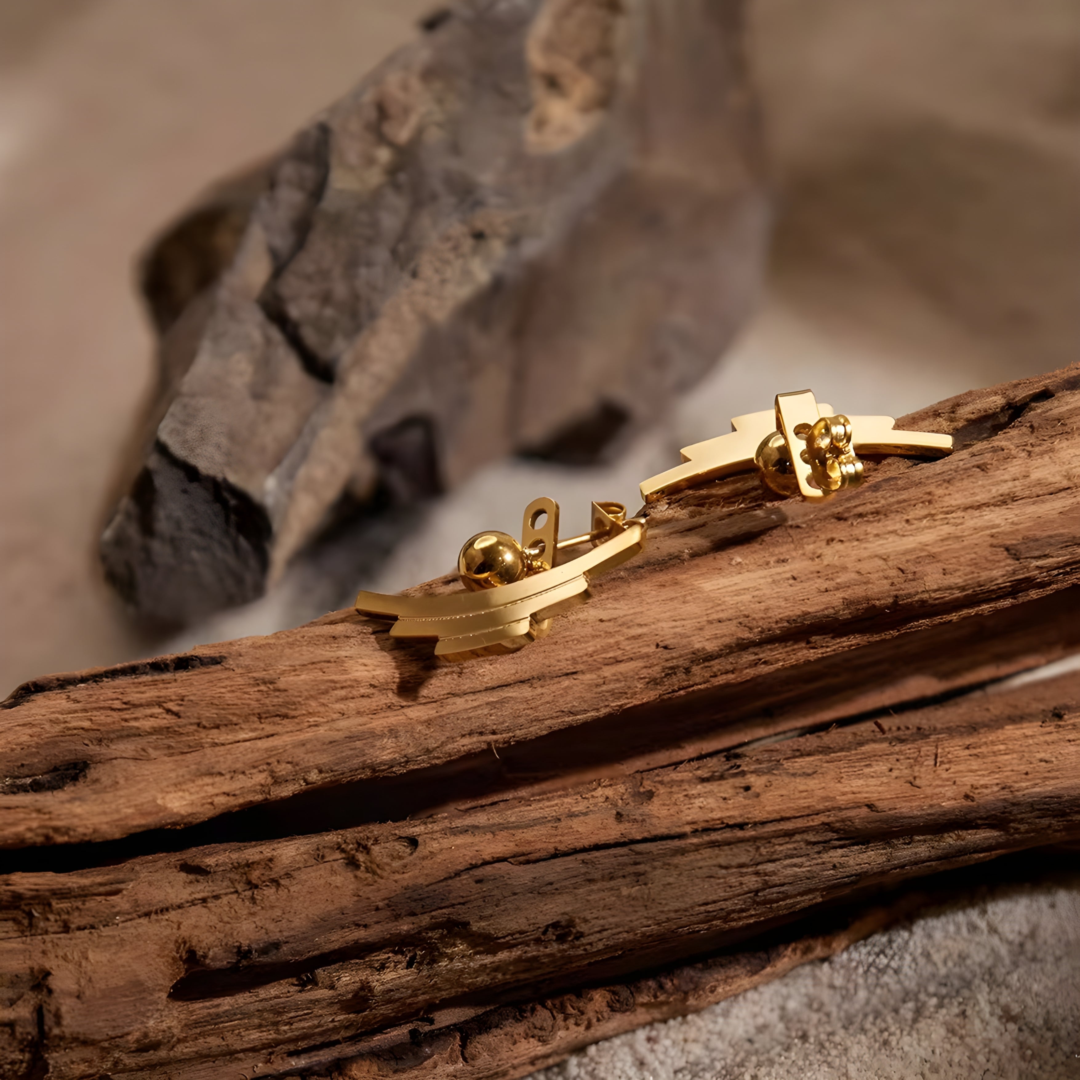 Arcus Irregular Gold Earrings