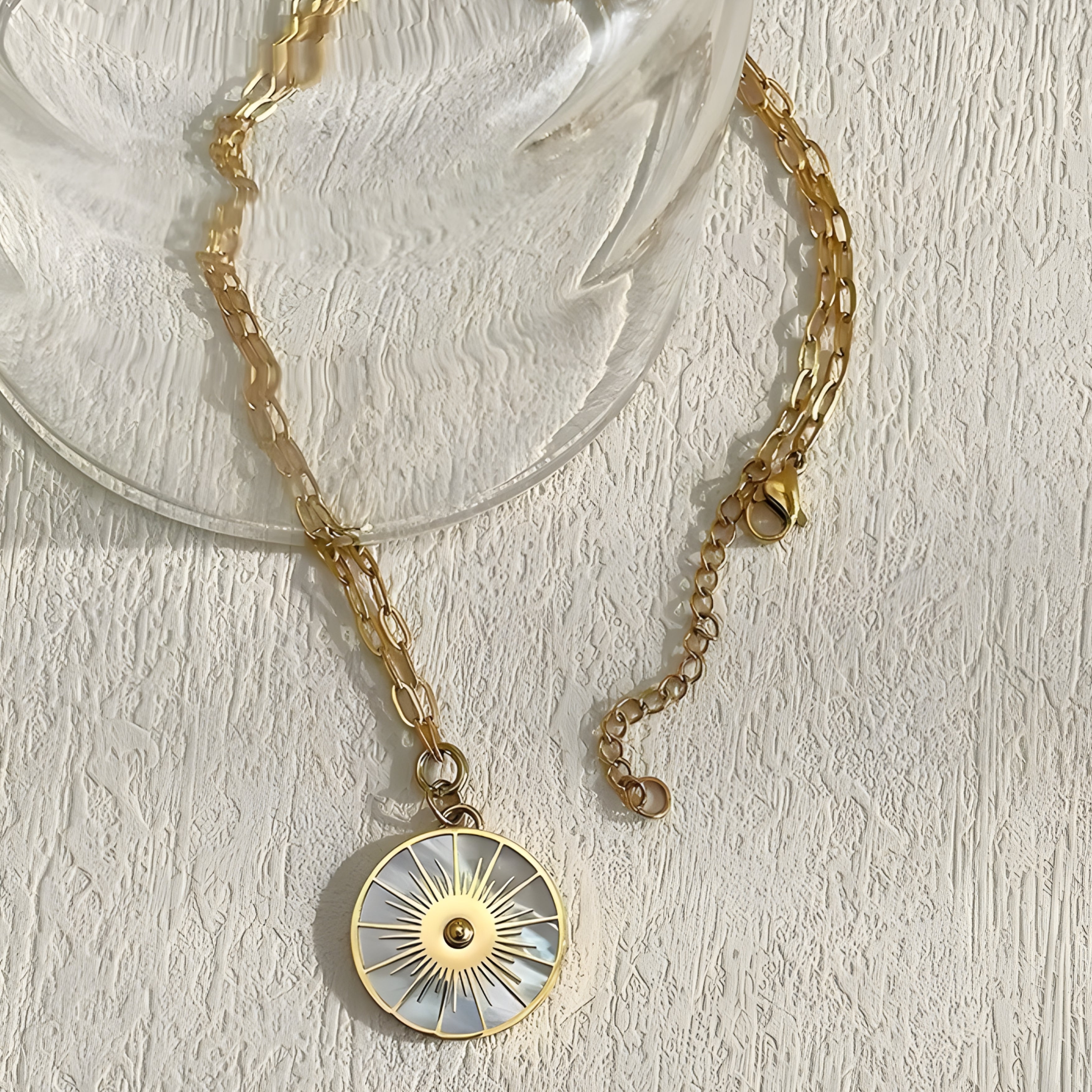 Solene Chain Link Gold Necklace