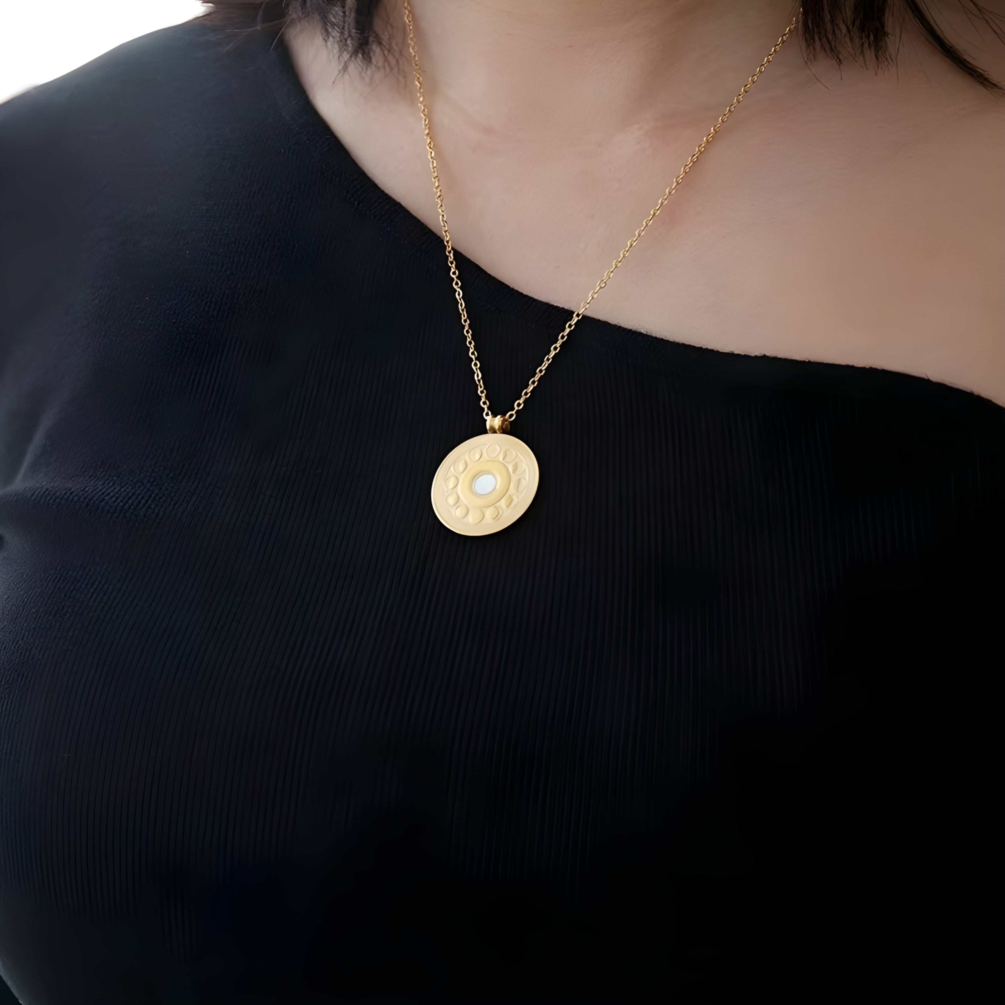 Lunara Coin Gold Necklace