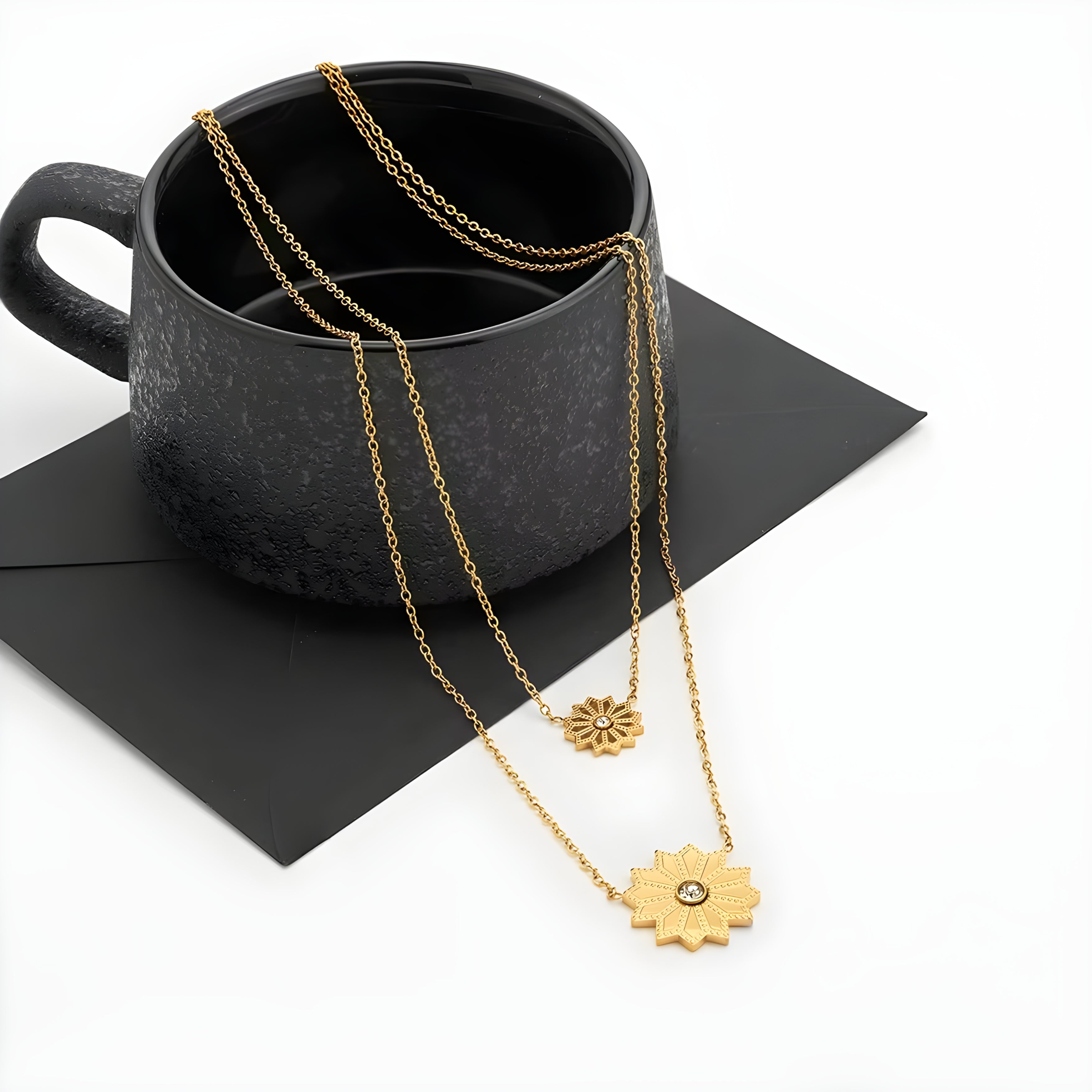 Soleil Sunflower Chain Necklace