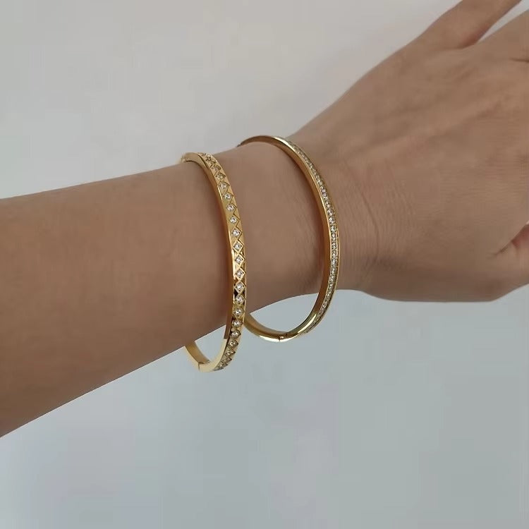 Glimmer Crystal Bangle Bracelet