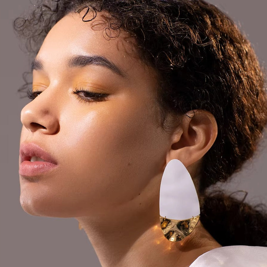 Pebble Geometric Earrings