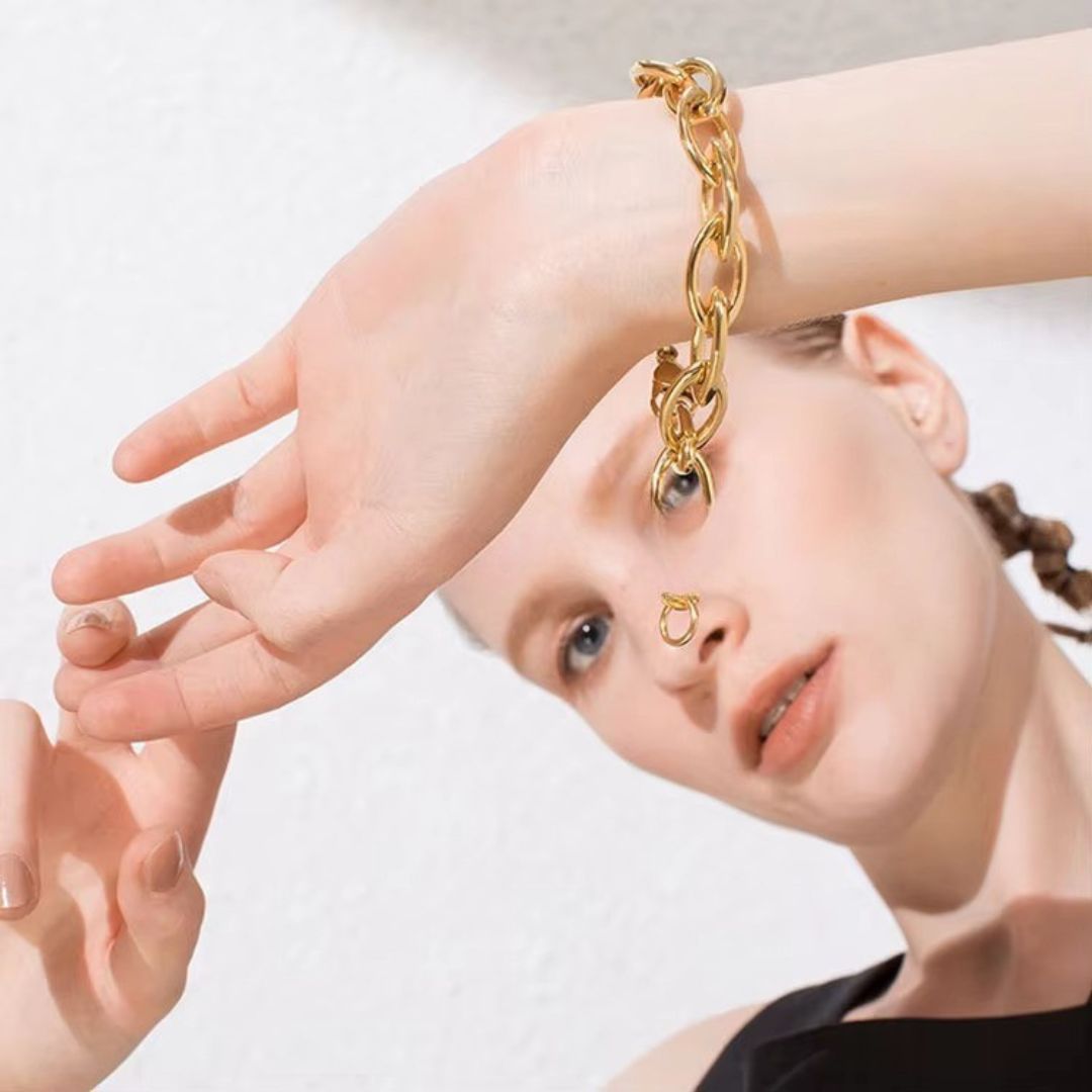 Bold Oval Chain Bracelet