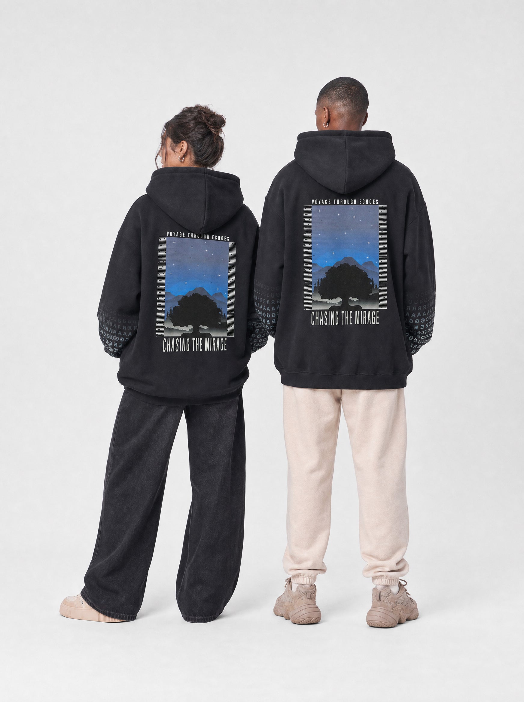 Baggy Hoodie Oversized Fit "Vanguard" Black