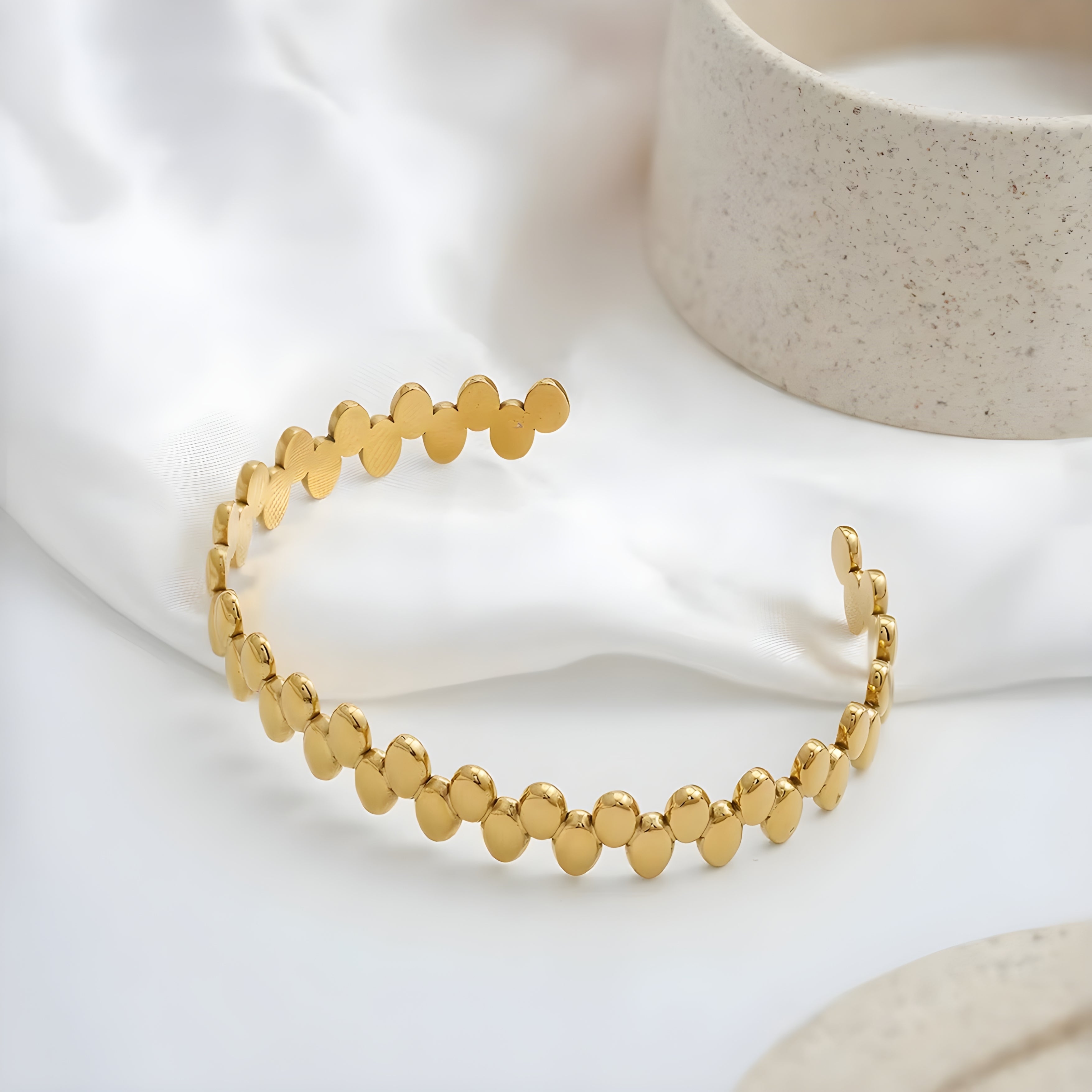 Aura Gold Cuff Bracelet