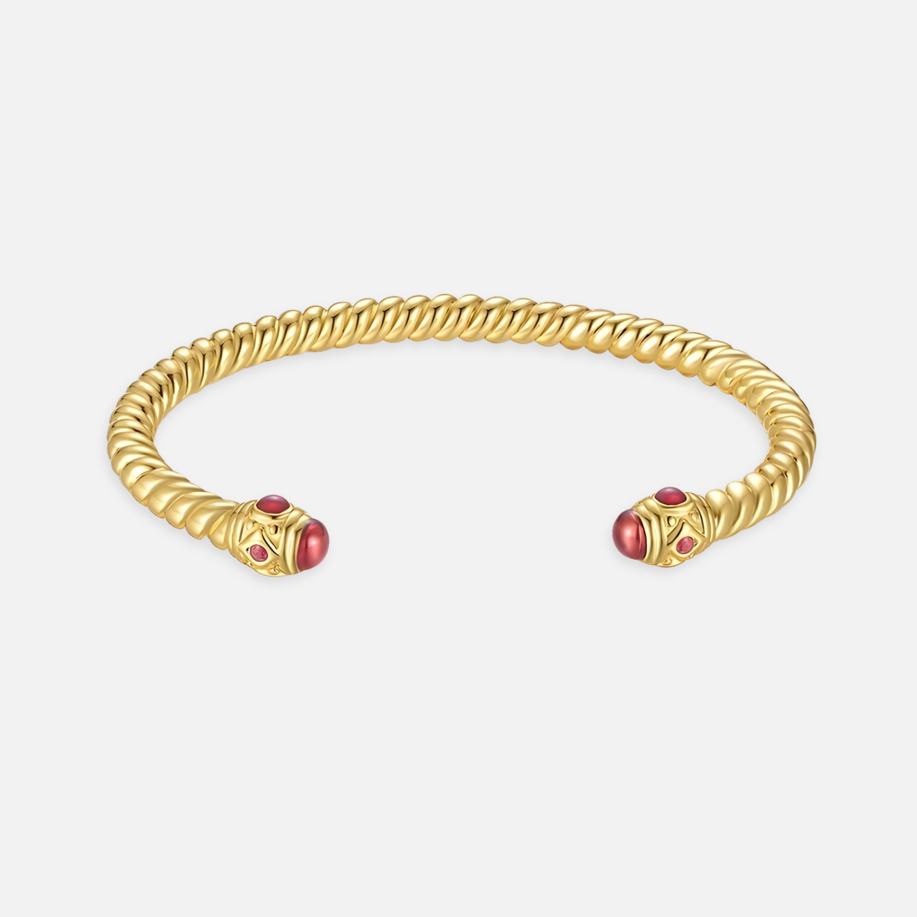 Ruby Twist Cuff Bracelet