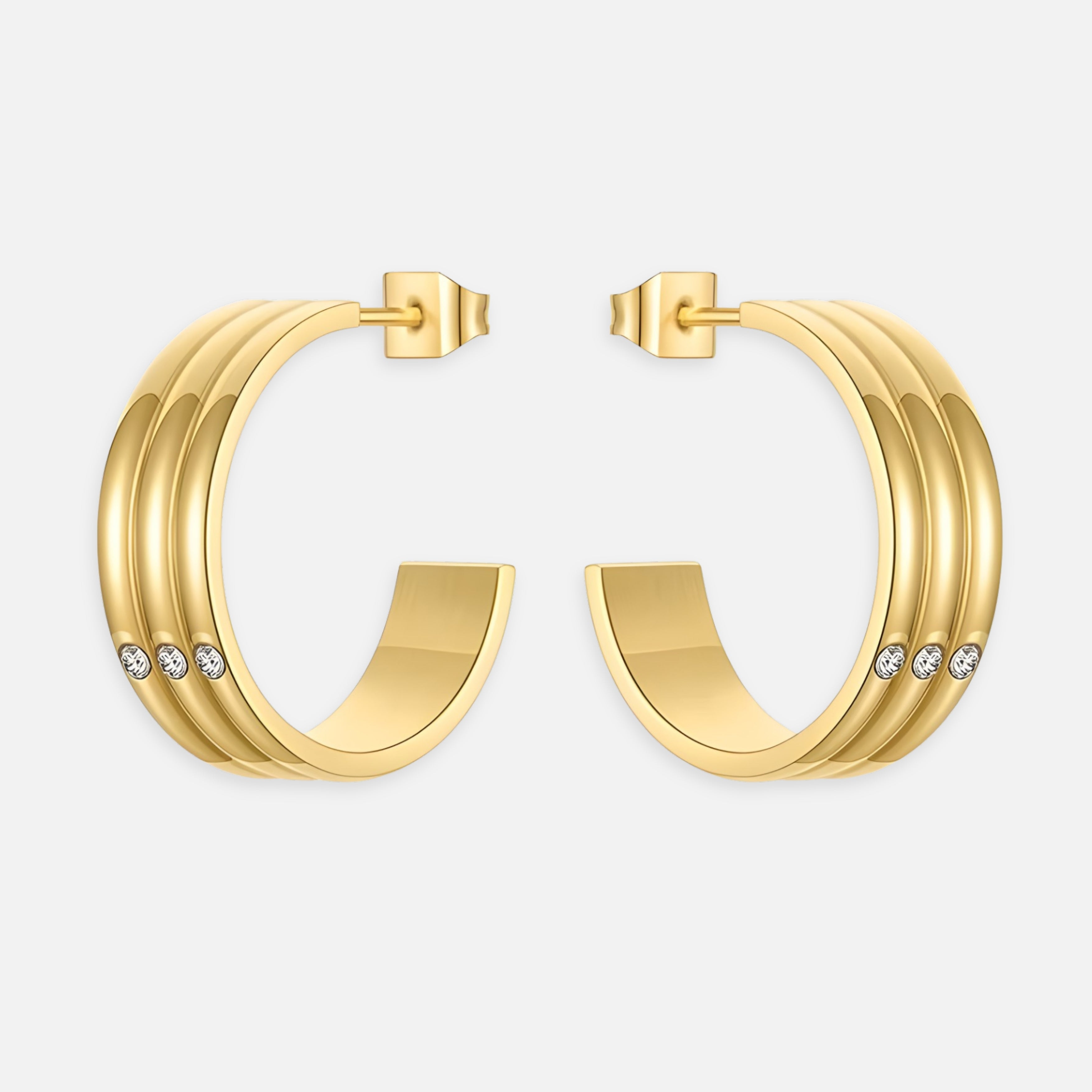 Tricia Crystal Hoop Earrings