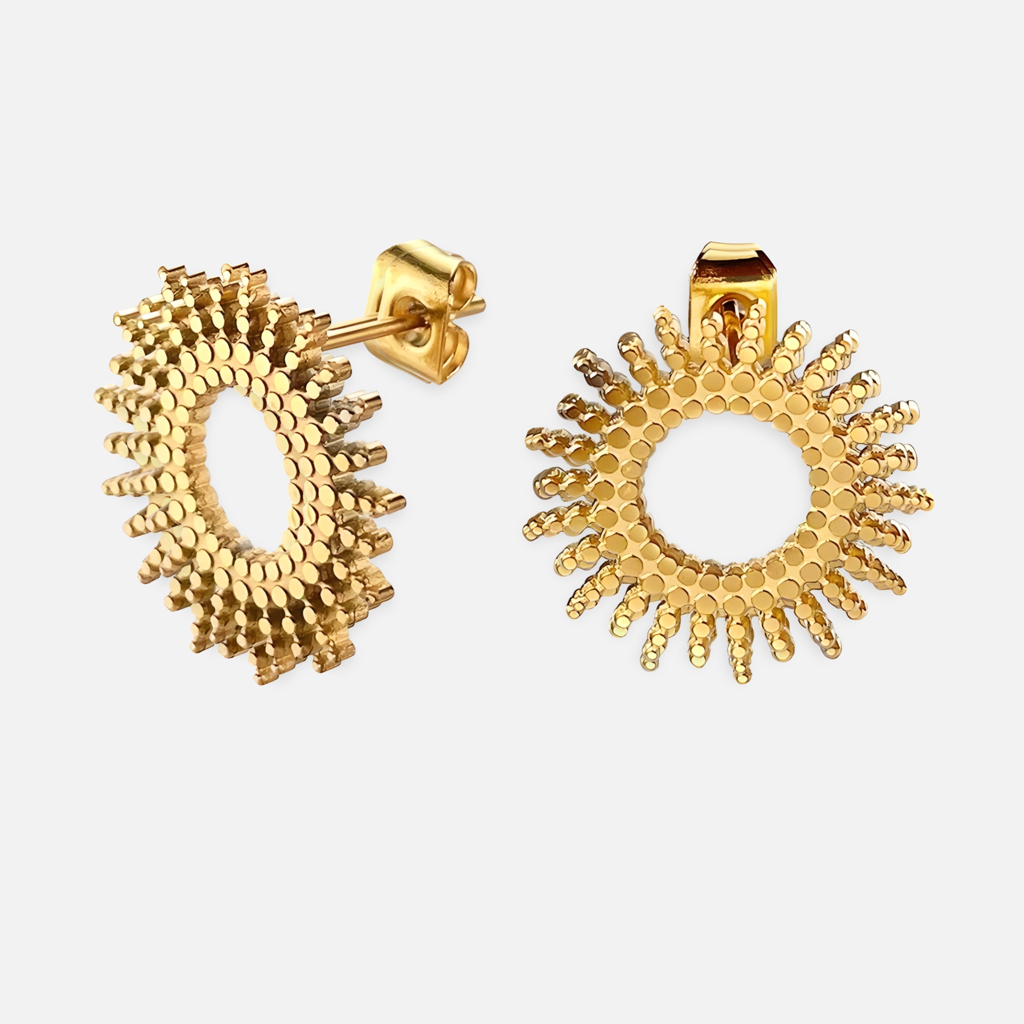 Beam Hollow Stud Earrings