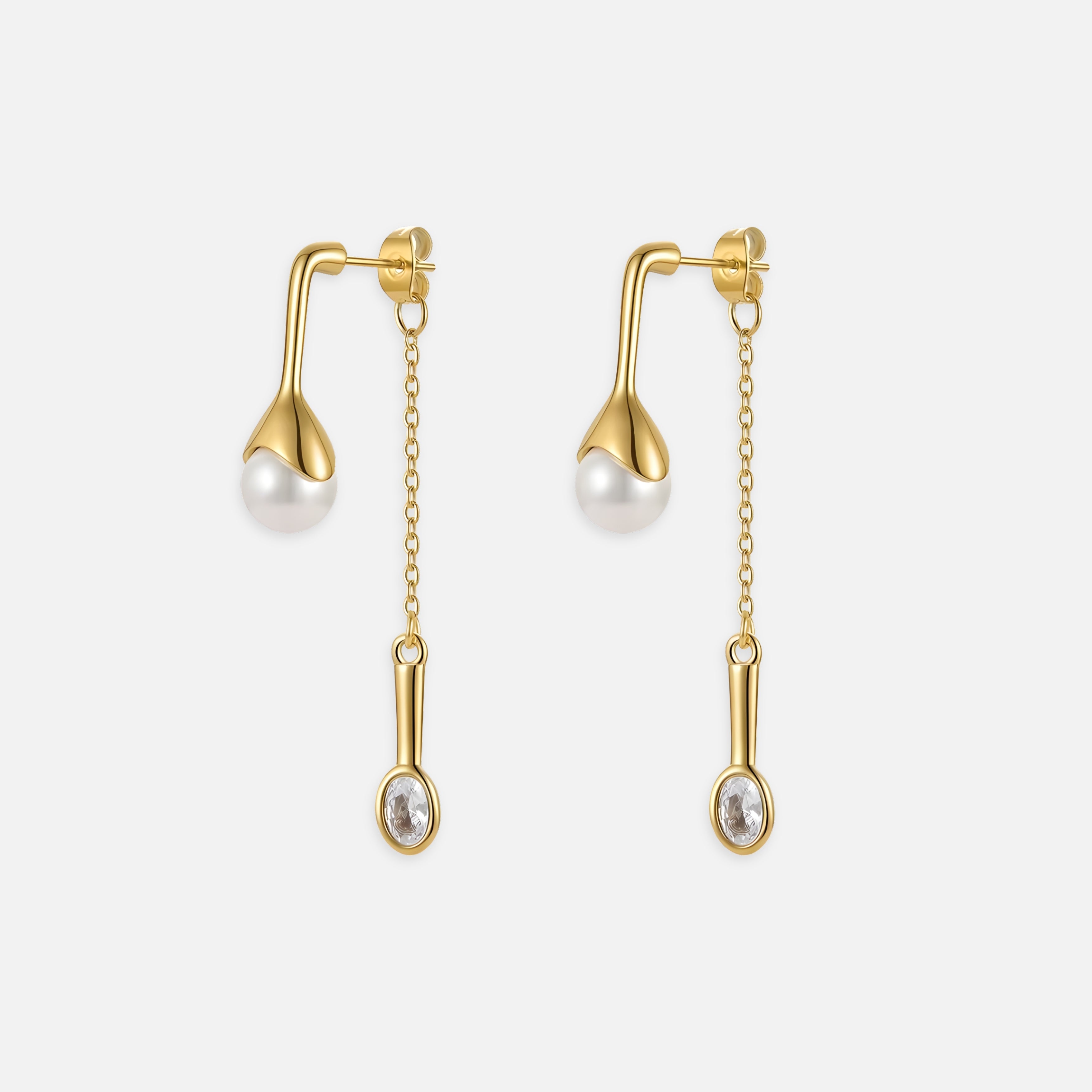 Scoop Zircon Dangle Earrings