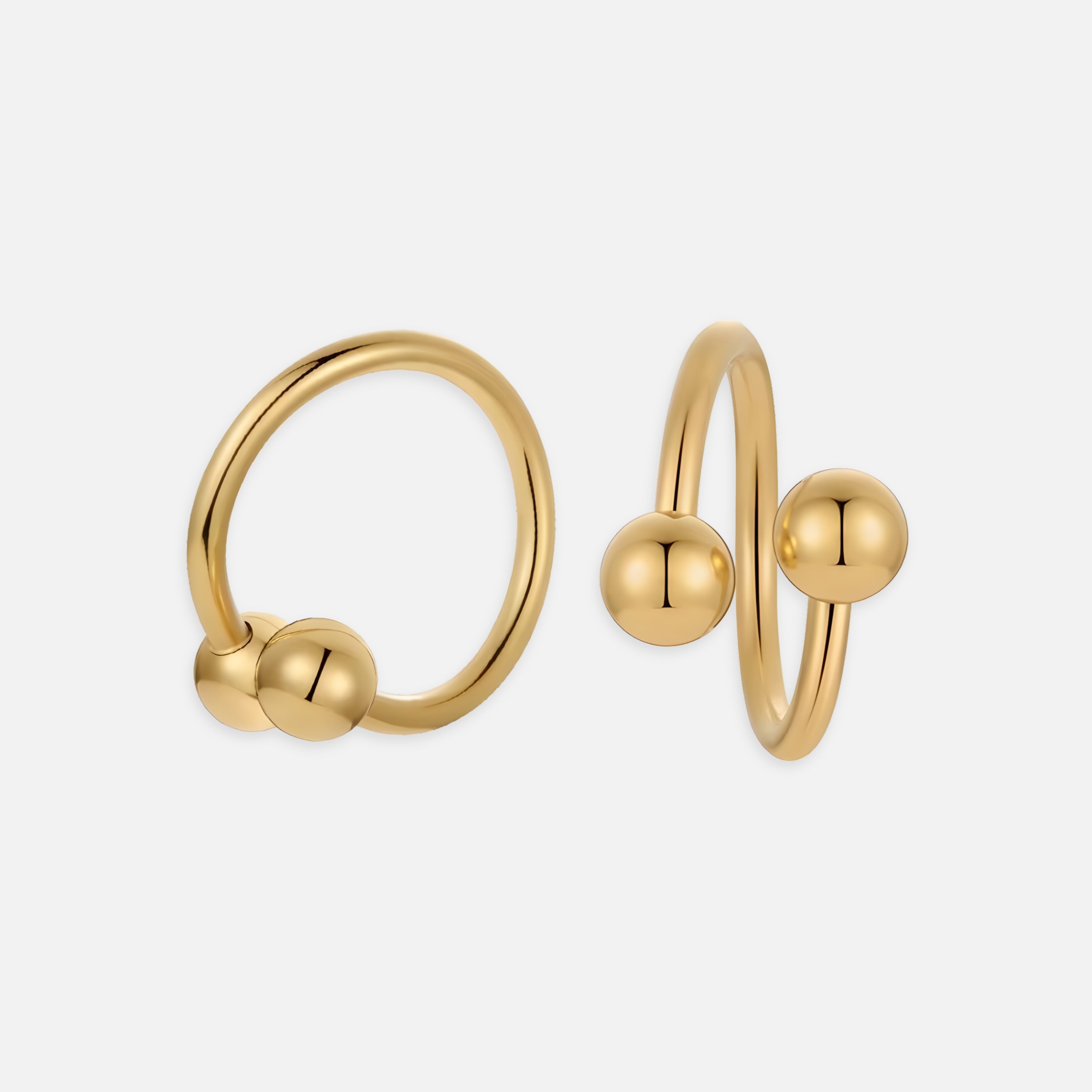Aura Gold Cuff Earrings