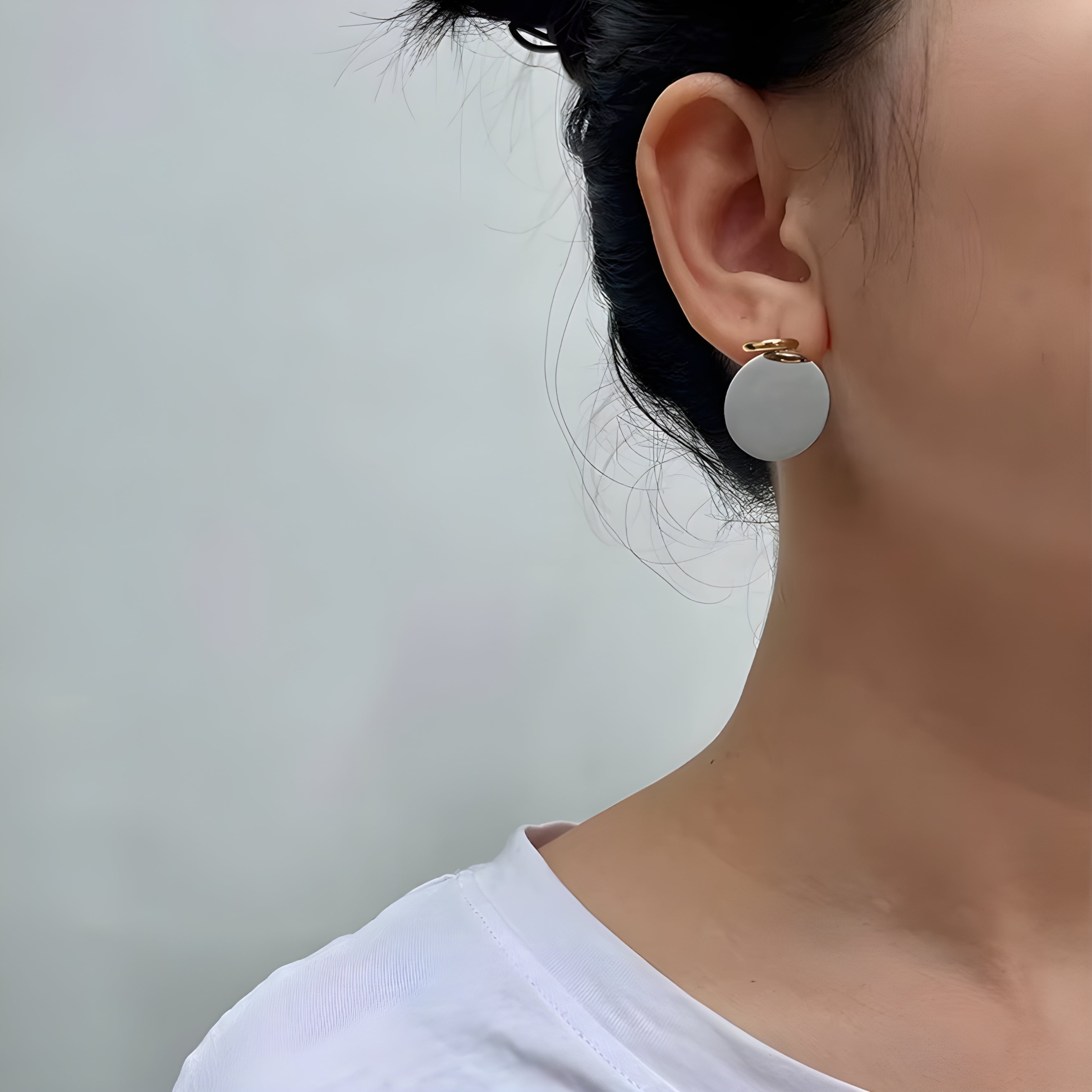 Eclipse Geometric Gold Earrings