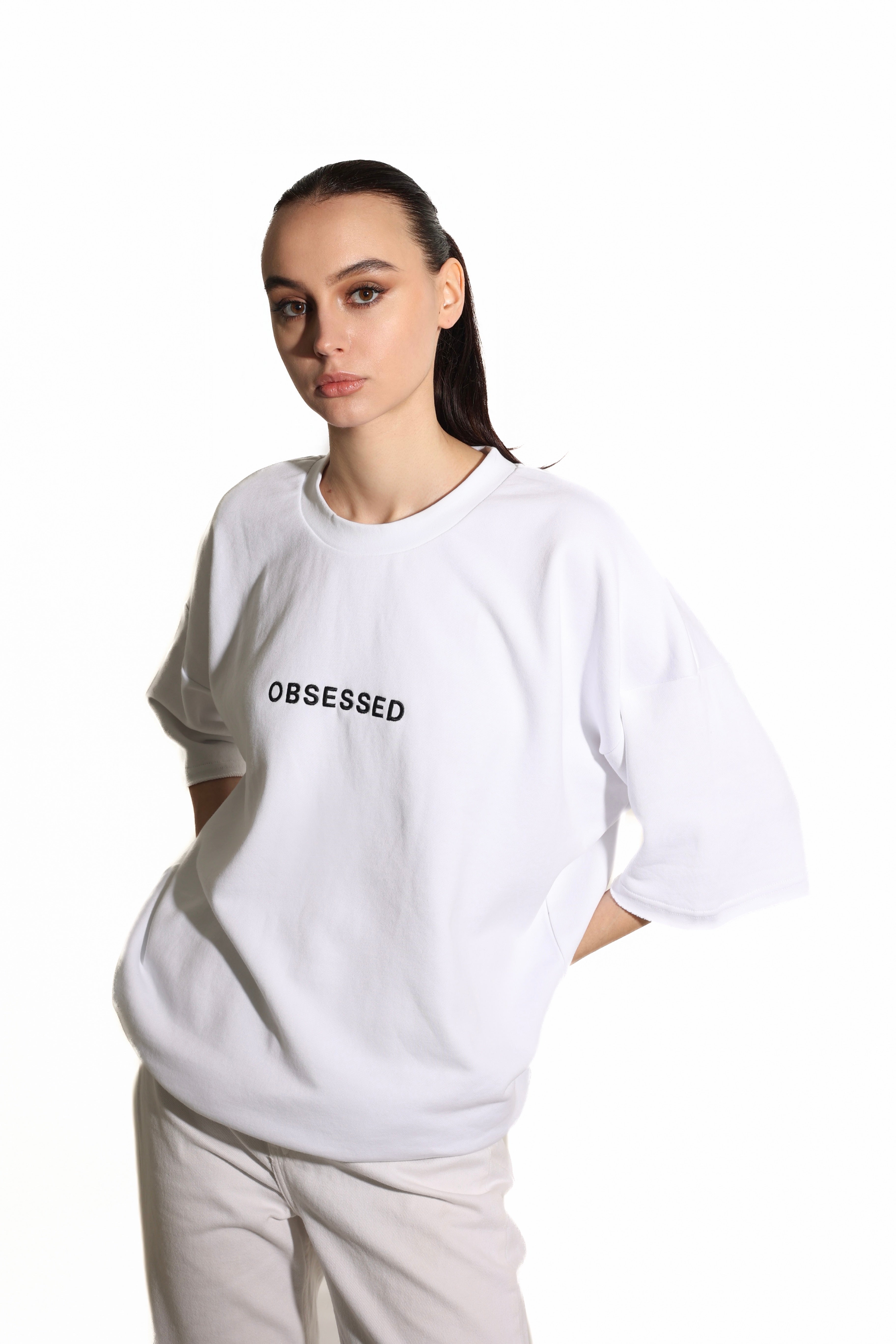 Oversized T-Shirt One-Size Fit Unisex "Impact" White