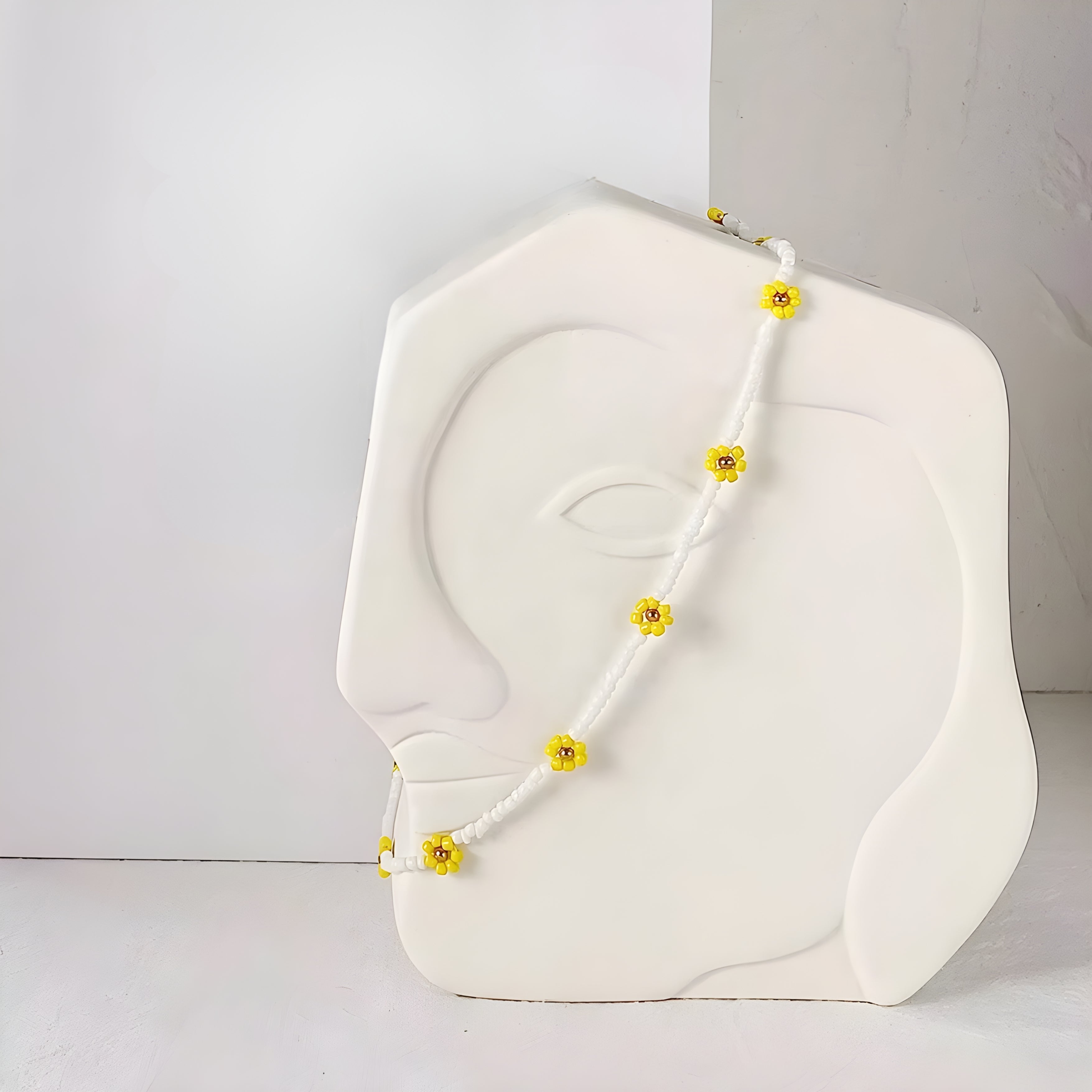 Belly Beaded Flower Charm Necklace