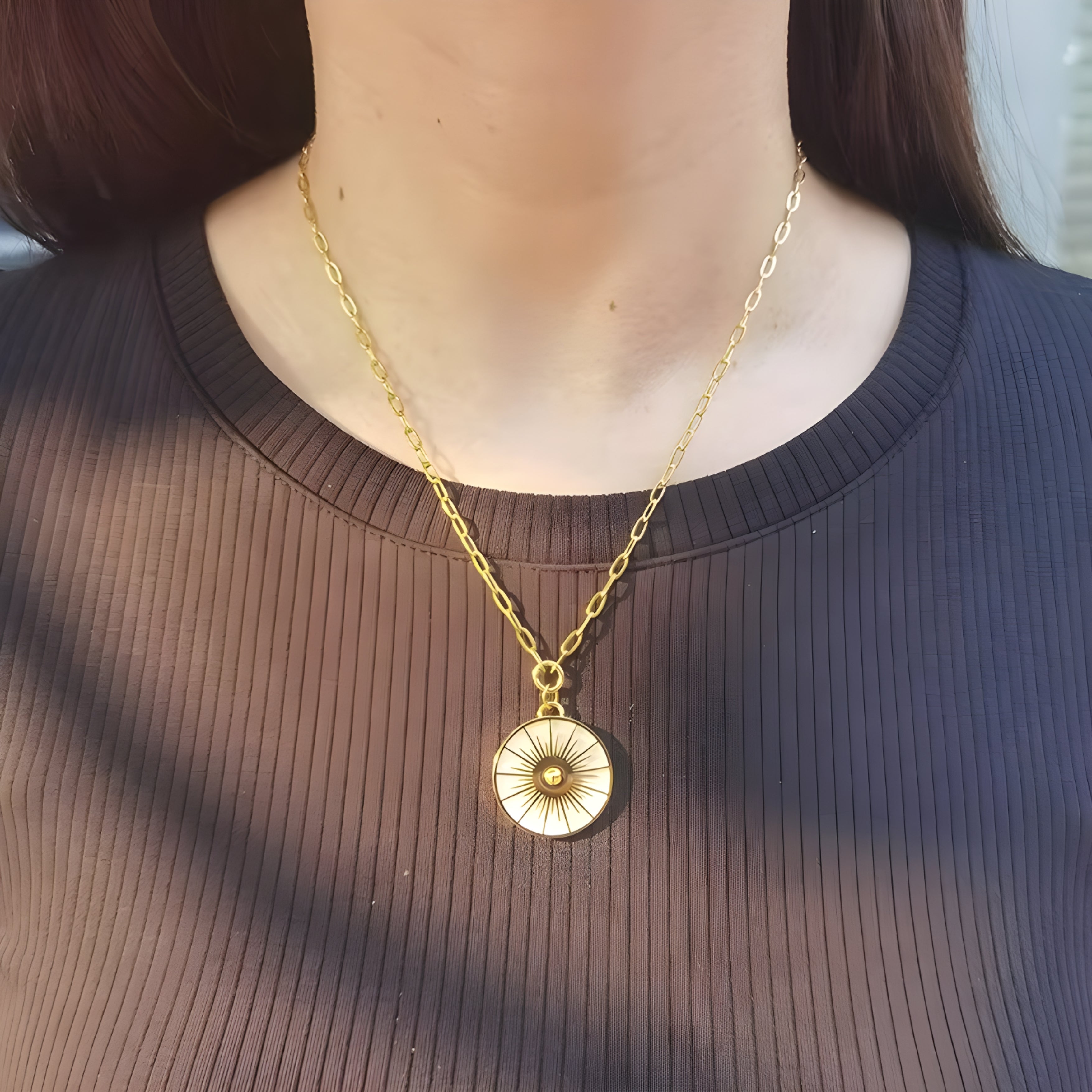 Solene Chain Link Gold Necklace