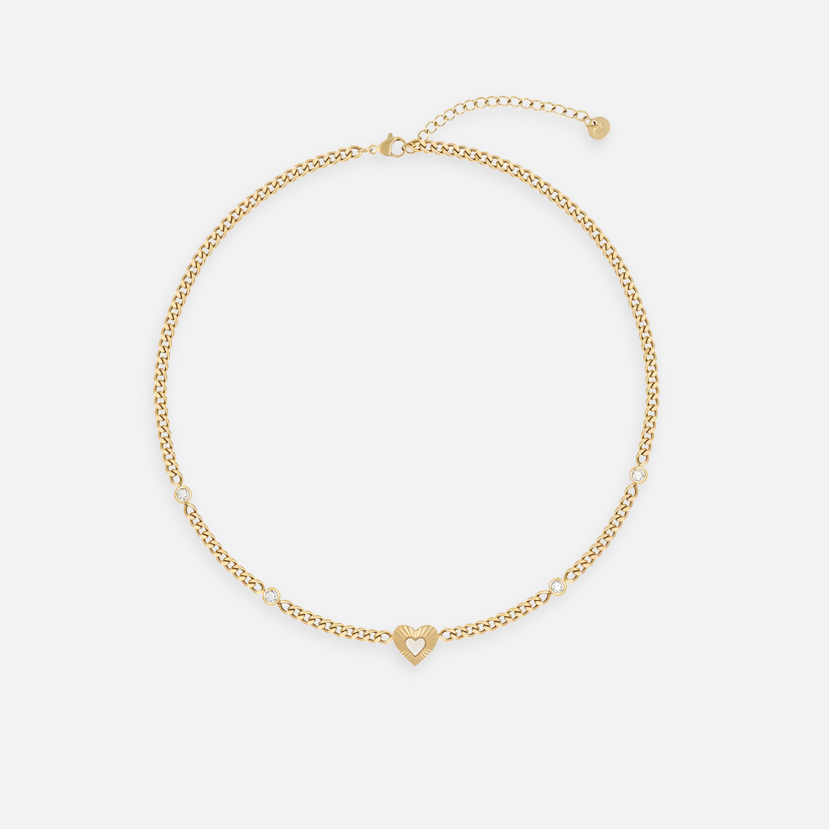 Lovia Heart Chain Gold Necklace