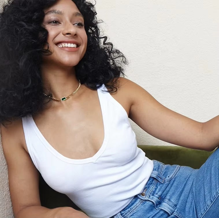 Vega Green Stone Necklace