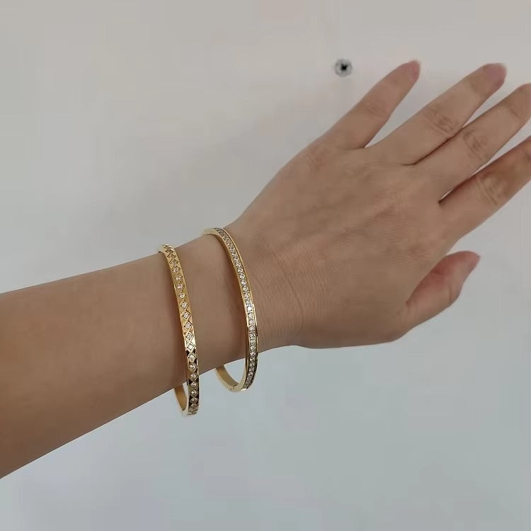 Glimmer Crystal Bangle Bracelet