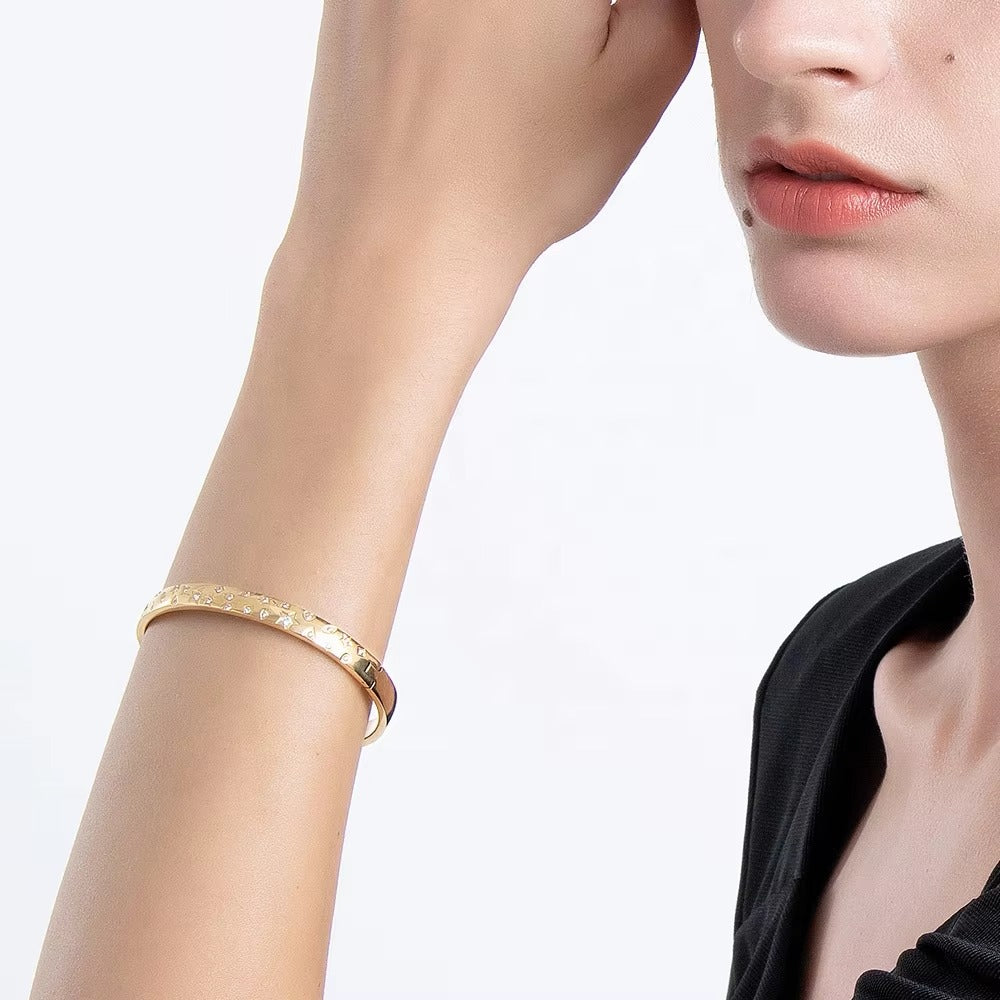 Galaxy Zircon Cuff Bracelet